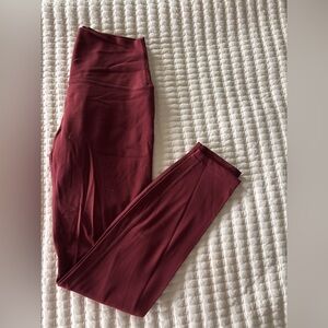 CRZ YOGA Women's Leggings in Burgundy